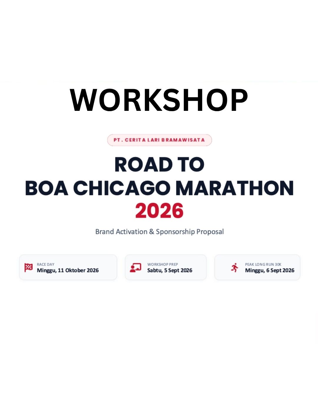 WORKSHOP ROAD TO BOA CHICAGO MARATHON 2026